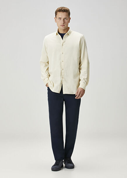 Beyaz Kadife Gömlek