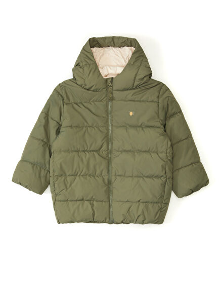 Dark Green Boys Puffer Jacket