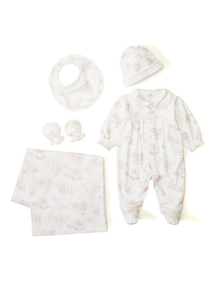 Desenli Kız Bebek 5li Set