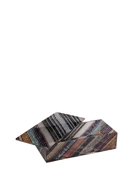 Chevron Paillettes Çok Renkli Dekoratif Kutu