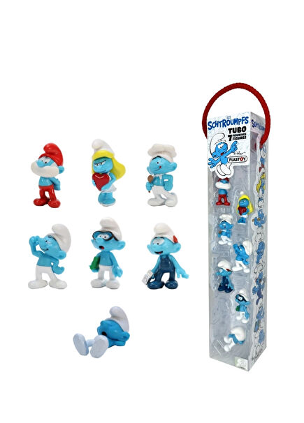 Smurfs Şirinler Tubo 7 Figürlü Set