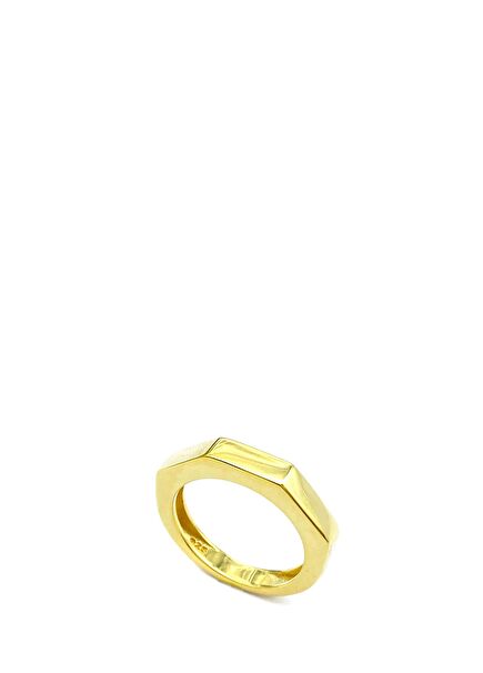 Lynda Octagonal Shaped Gold Plated Ring
