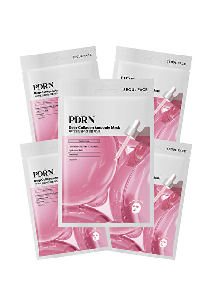 Seoulface Salmon DNA PDRN Barrier Strengthening Moisturizing Ampoule 5-Pack Korean Mask 23 g