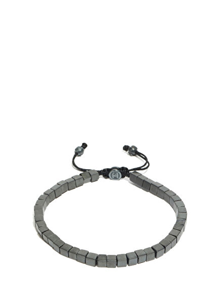Black Oxide Cube Hematite Men's Bracelet