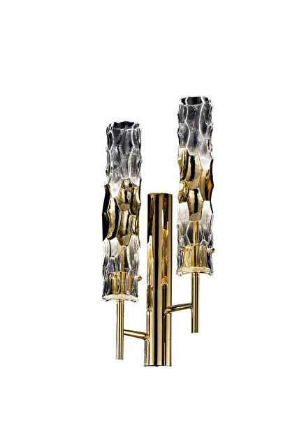 Bamboo 24 Ayar Altın Kaplama Metal İkili Aplik