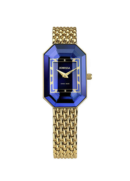 Facet Emerald Gold Steel Women's Wristwatch