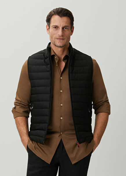 Black Wool Vest