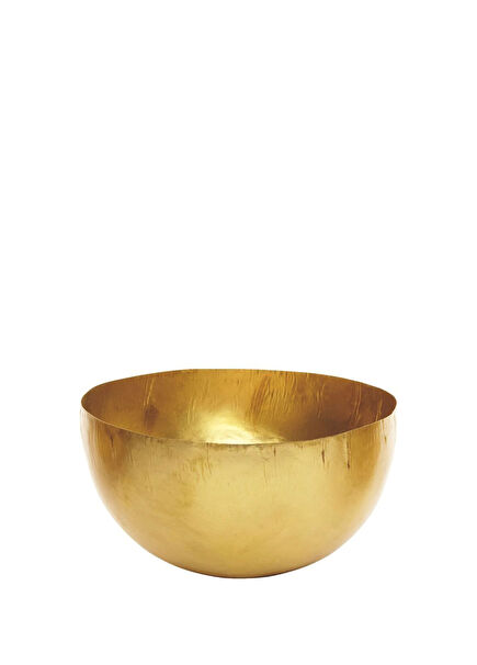 Montaigne Altın Rengi Pirinç Dekoratif Kase 18 cm