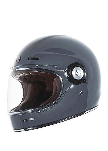 T-1 Newport Beton Grisi Kapalı Motosiklet Kaskı 