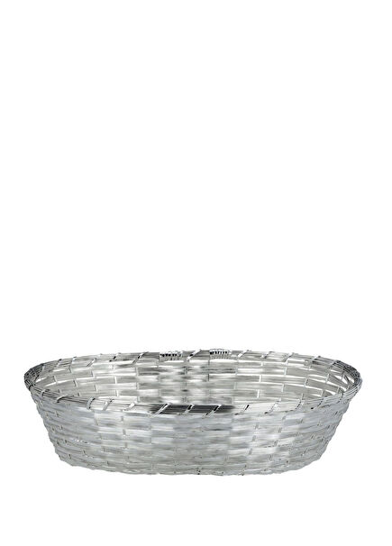 Silver Knitted Bread Basket