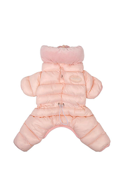 Velour Soft Allinone Jumper Sky Pink Köpek Tulumu
