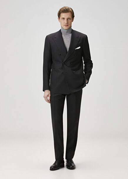 Black Men's Wool Suit