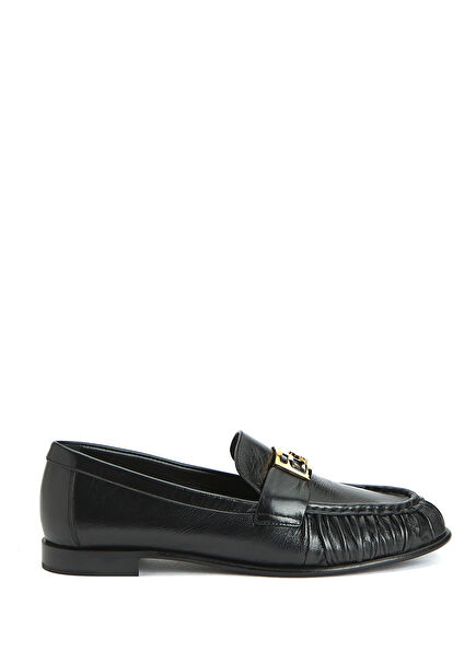 Black Women's Leather Loafer