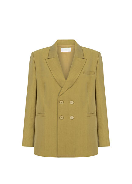 Tencel Açık Yeşil Blazer Ceket