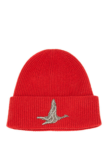 Red Women's Wool Beanie
