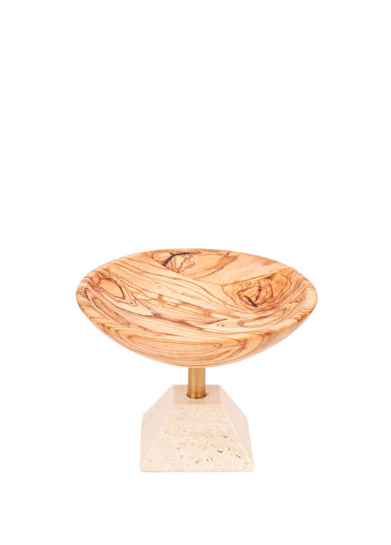 Olivo Olea Ahşap Mermer Tabanlı Sunumluk 20 cm
