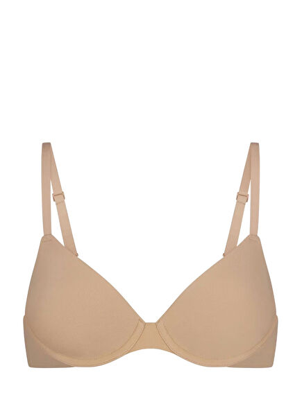 Fits Everybody T-shirt Koyu Bej Sütyen