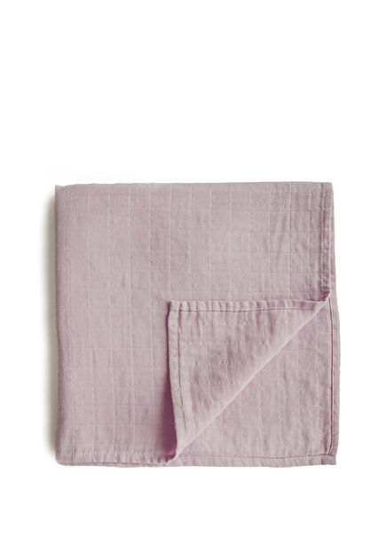 Soft Mauve Organik Müslin Bebek Örtü Kundak