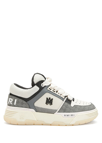 Grey Men's Leather Sneakers