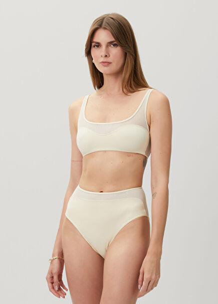 Kırık Beyaz Bikini Üstü