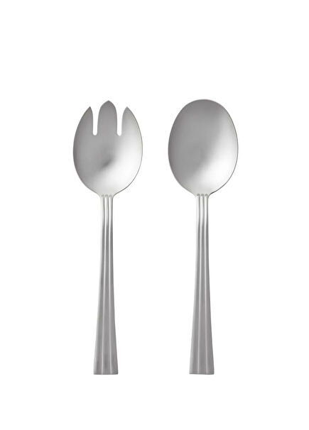 Thebe Silver 18/8 Stainless Steel 2-Piece Salad Spoon Set