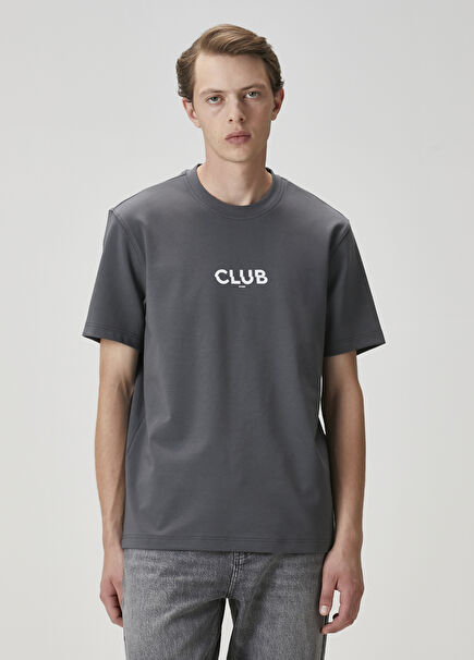 Anthracite Logo Printed T-Shirt