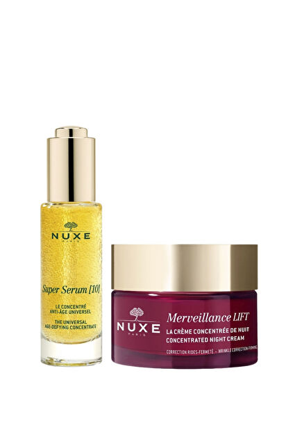 Super Serum 10 + La Creme Concentree De Nuit Night Cream Yaşlanma Karşıtı Cilt Bakım Seti