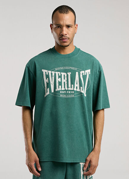 Authentic Boxing Dark Green Oversize Short Sleeve Men's Sports T-shirt