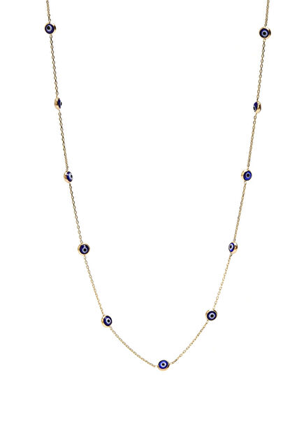 Nazar Boncuğu Kadın Altın Kolye