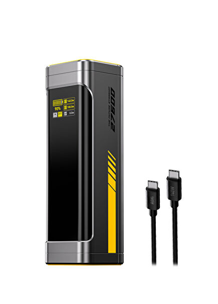 Starship 27.600 mAh 240W PD3.1 Powerbank Akıllı Dijital Göstergeli 2si 1 Arada Siyah Taşınabilir Hızlı Şarj Cihazı