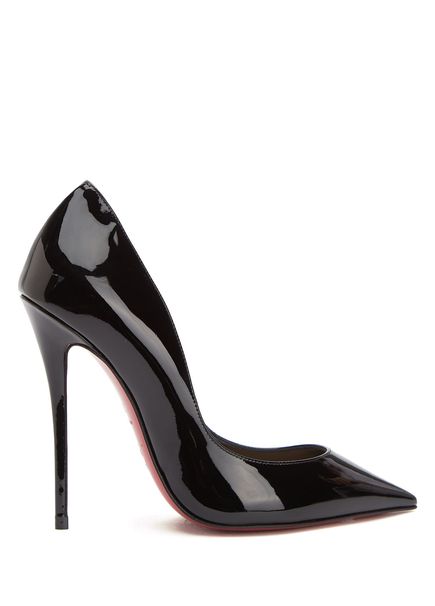 LA Pigalle Siyah Deri Stiletto