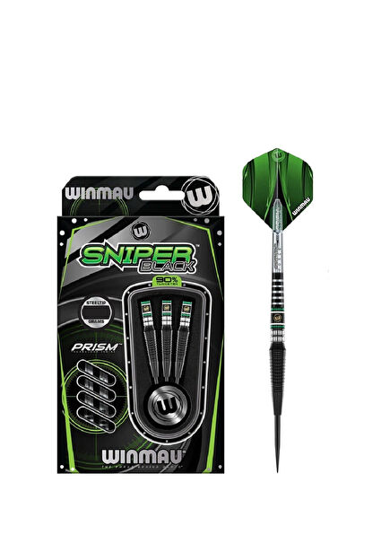 Sniper Black 90% Tungsten Steel Tipped Dart Arrow