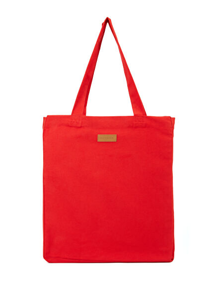 Kırmızı Kadın Bez Çanta