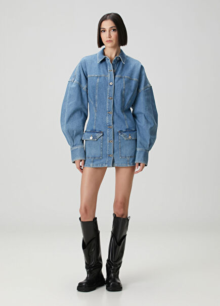 Mavi Mini Denim Elbise