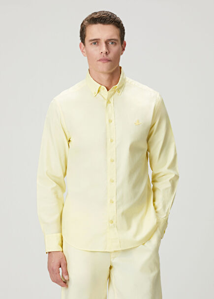 Comfort Fit Light Yellow Oxford Shirt