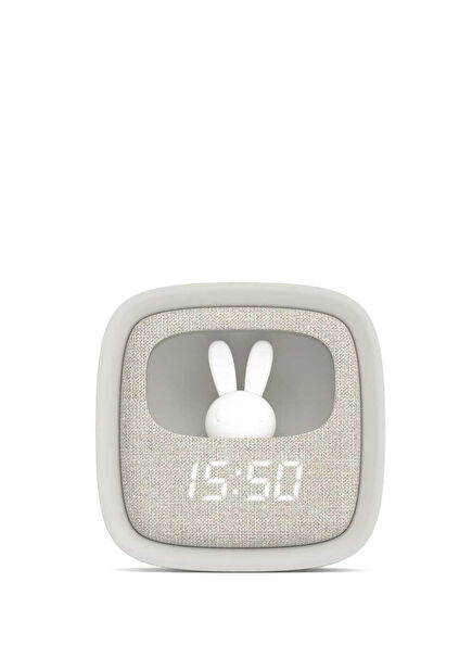 Grey Rabbit Night Light & Desktop Clock