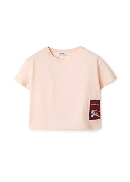 Racheal Label Pink Cotton Short Sleeve Unisex Kids T-Shirt