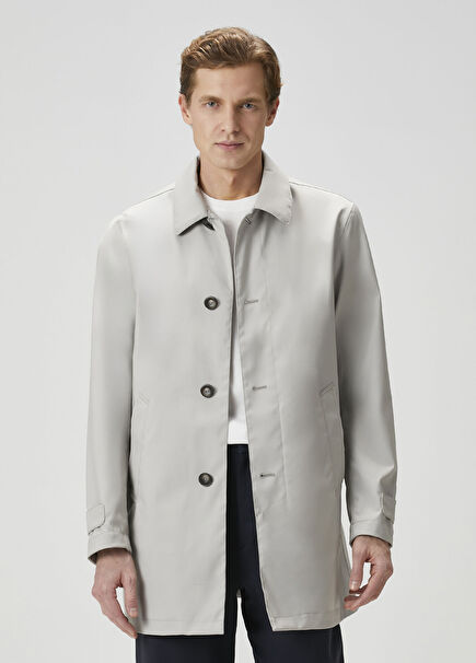 Light Grey Wool Overcoat