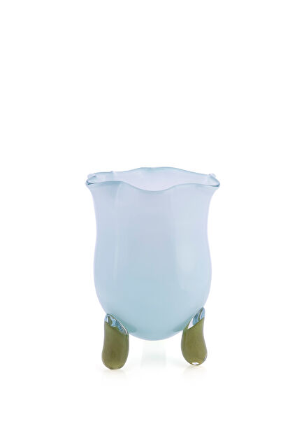 Chubby Light Blue 3-Legged Vase