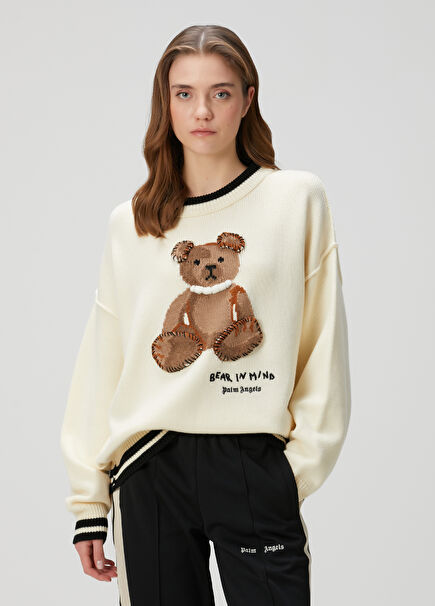 Bear In Mind Cream Wool Sweater