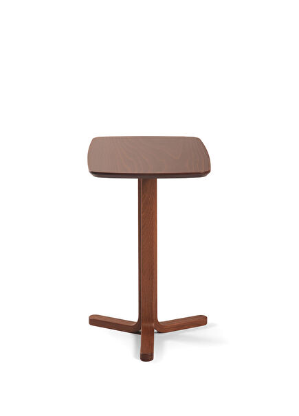 Yanki Açık Ceviz Ahşap Yan Sehpa