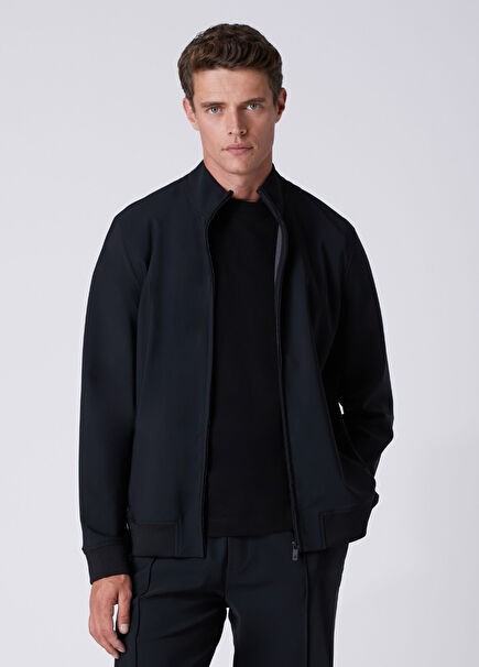 Black Bonded Technical Sweatshirt