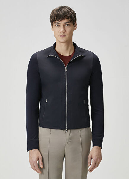 Key Lacivert Yün Ceket