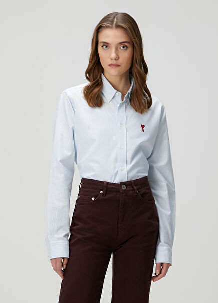 Blue And White Striped Shirt