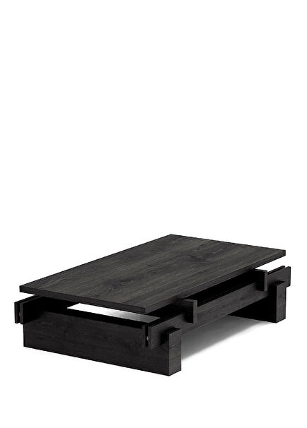 Slit Black Wood Coffee Table