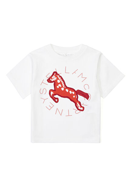 Kemik Grafik Baskılı Kız Çocuk T-shirt