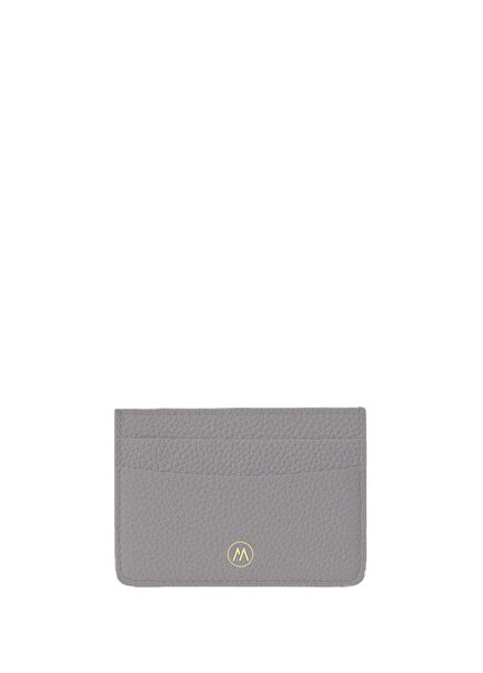 Gri Deri Unisex Mini Kartlık 