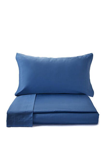 Trecento Beyaz Gri Pamuk Saten Nevresim Takımı