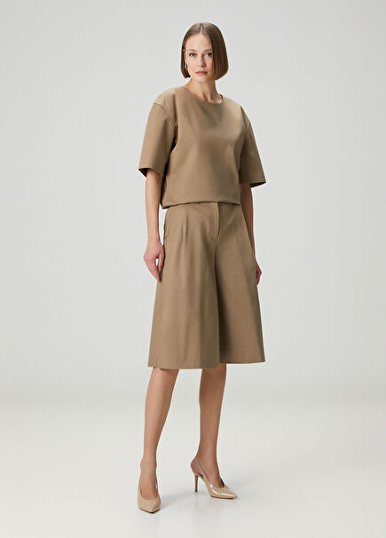 Dakota Koyu Bej Bermuda