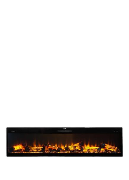 Korcam 200 S Black Metal Heated Electric Fireplace